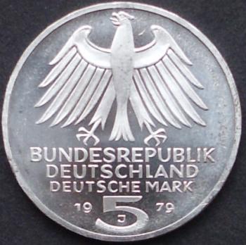 Preview: 5 DM Münze Gedenkmünze 1979 "150. Jubiläum des Deutschen Archäologischen Instituts"