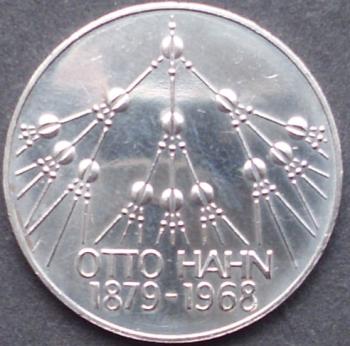 5 DM Münze Gedenkmünze 1979 „OTTO HAHN 1879–1968“