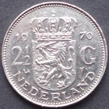 2½  niederländische Gulden 1970 (auch „Rijksdaalder“ genannt)