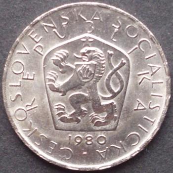5 Kronen Münze 1980 Tschechoslowakei 5 Korun Umlaufmünze