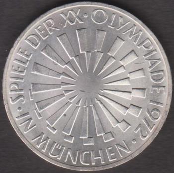 Preview: 10 DM Münze Olympiade 1972 München Motiv „Strahlenspirale“