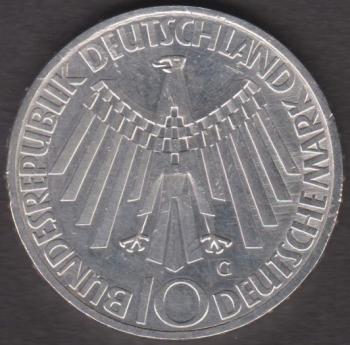 Preview: 10 DM Münze Olympiade 1972 München Motiv „Strahlenspirale“