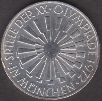 Preview: 10 DM Münze Olympiade 1972 München Motiv „Strahlenspirale“