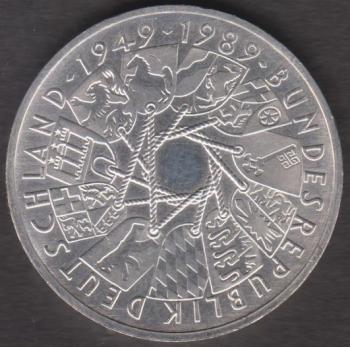 Preview: 10 DM Münze Gedenkmünze 1989 "40. Jahrestags der Bundesrepublik Deutschland"