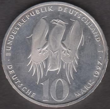 10 DM Münze Gedenkmünze 1997 "500. Geburtstages von Philipp Melanchthon"