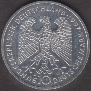 10 DM Münze Gedenkmünze 1997 "200. Geburtstag des Dichters Heinrich Heine"