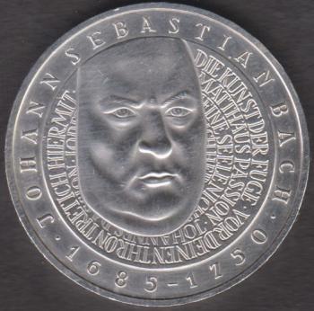 Preview: 10 DM Münze Gedenkmünze 2000 "Johann Sebastian Bach"