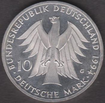 10 DM Münze Gedenkmünze 1994  "Johann Gottfried Herder"