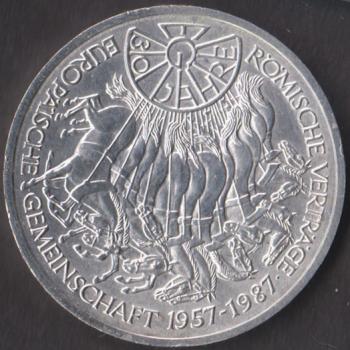 10 DM Münze Gedenkmünze 1987  "30 Jahre Römische Verträge“