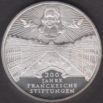 Preview: 10 DM Münze Gedenkmünze1998 "300 Jahre Franckesche Stiftungen“