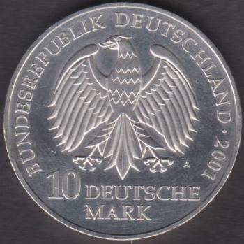 10 DM Münze Gedenkmünze 2001 "„750 Jahre Katharinenkloster“ und „50 Jahre Meeresmuseum“
