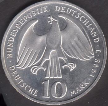 10 DM Münze Gedenkmünze 1998  "350 Jahre Westfälischer Frieden“