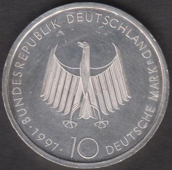 10 DM Münze Gedenkmünze 1997  "100 Jahre Dieselmotor“