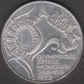 10 DM Münze Gedenkmünze 1972 "Olympischen Spiele in München"