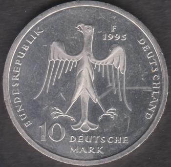 10 DM Münze Gedenkmünze 1995 "800. Todestag von Heinrich dem Löwen"