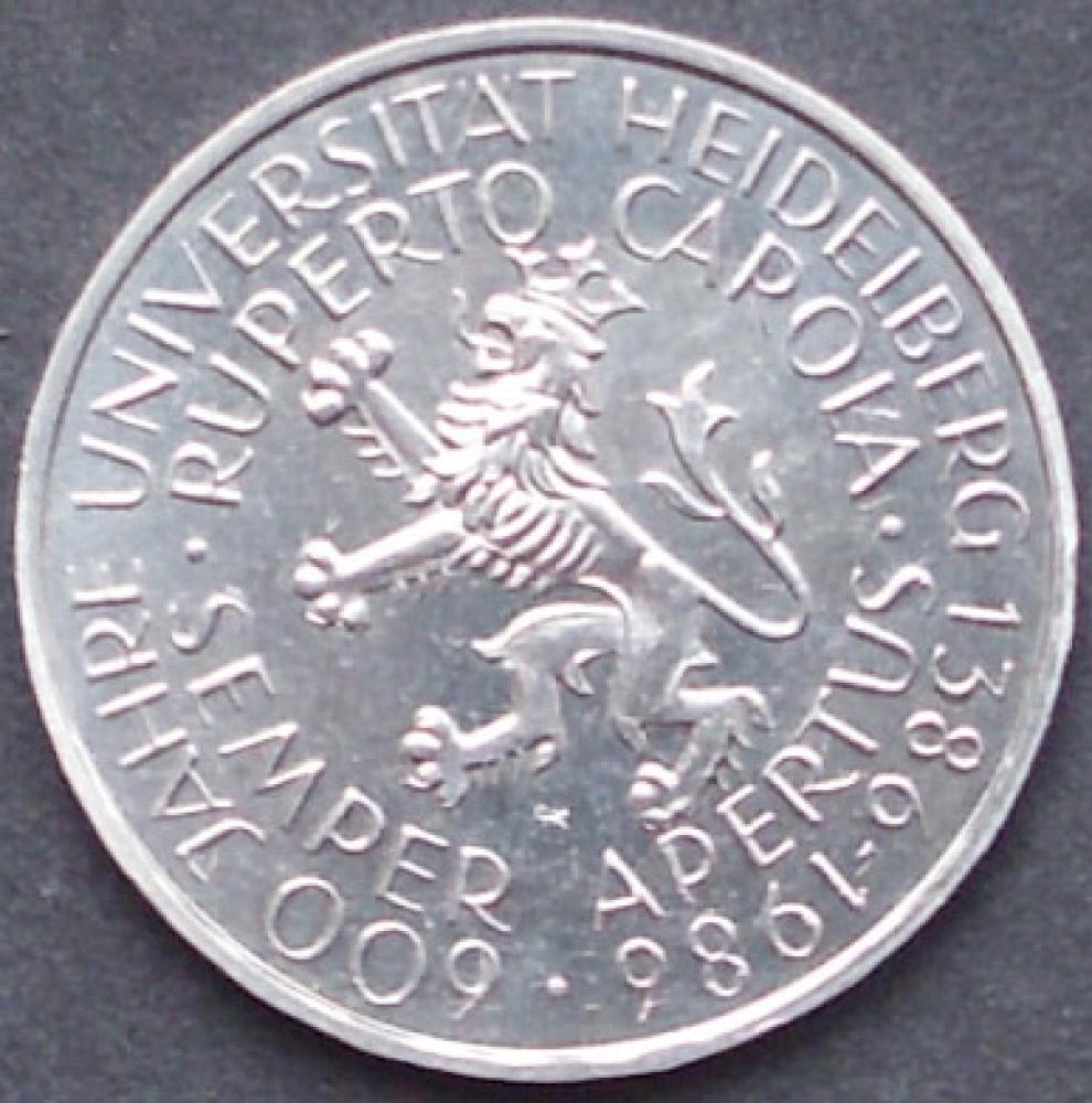 5 DM Münze Gedenkmünze 1986 "Ruprecht-Karls-Universität Heidelberg"