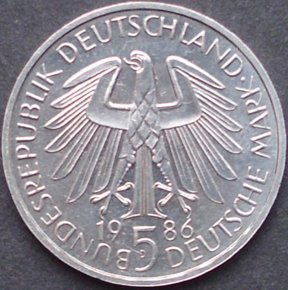5 DM Münze Gedenkmünze 1986 "Ruprecht-Karls-Universität Heidelberg"