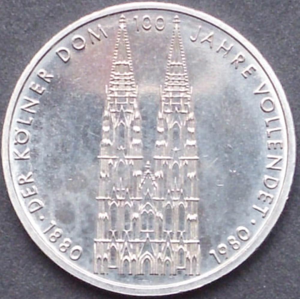 5 DM Münze Gedenkmünze1980 "Motiv des Kölner Dom"