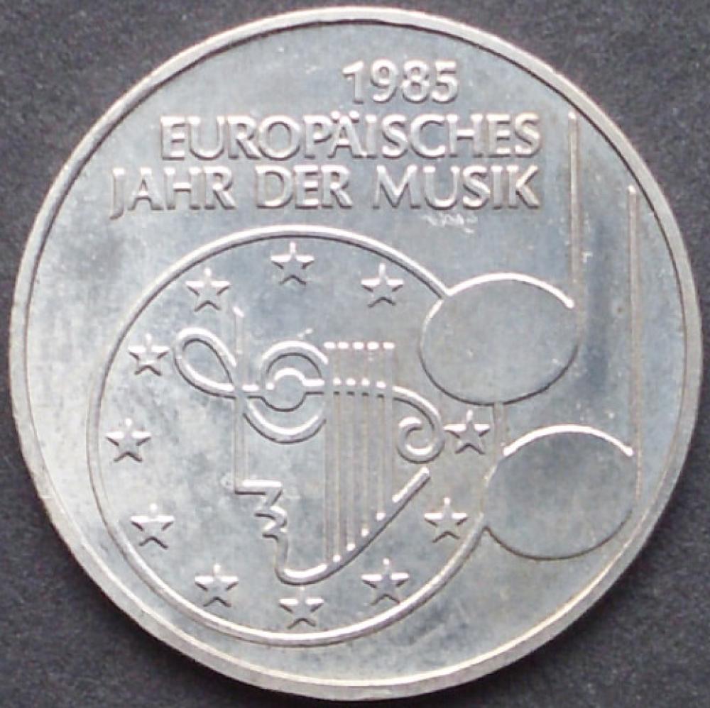 5 DM Münze Gedenkmünze 1985 „Europäisches Jahr der Musik“