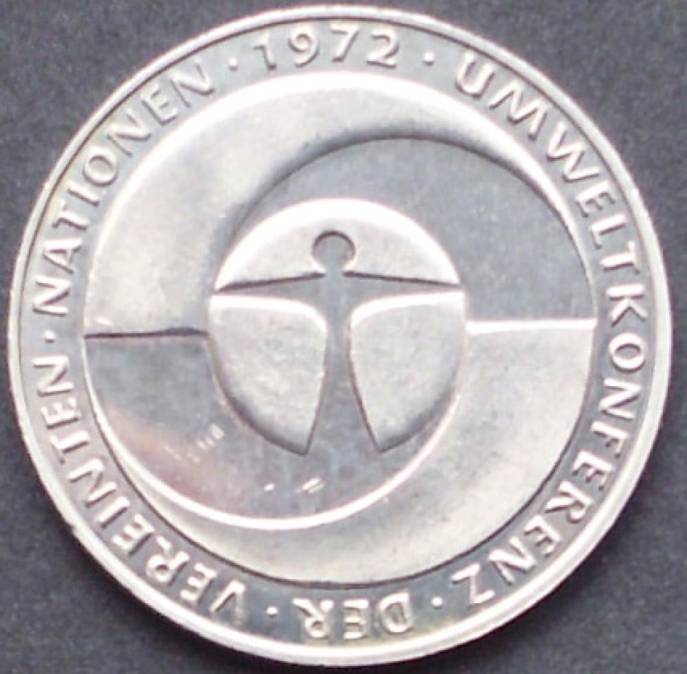 5 DM Münze Gedenkmünze 1982 "10. Jahrestag der UN-Umweltkonferenz von 1972"