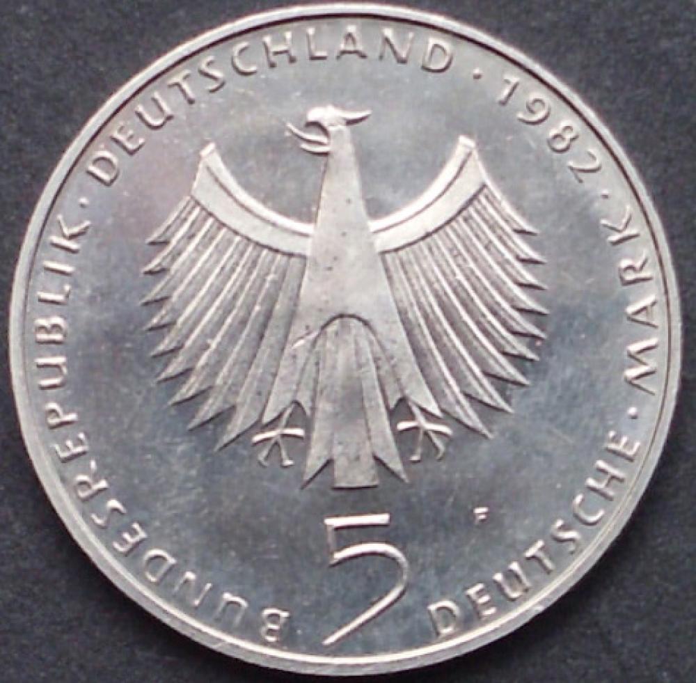 5 DM Münze Gedenkmünze 1982 "10. Jahrestag der UN-Umweltkonferenz von 1972"