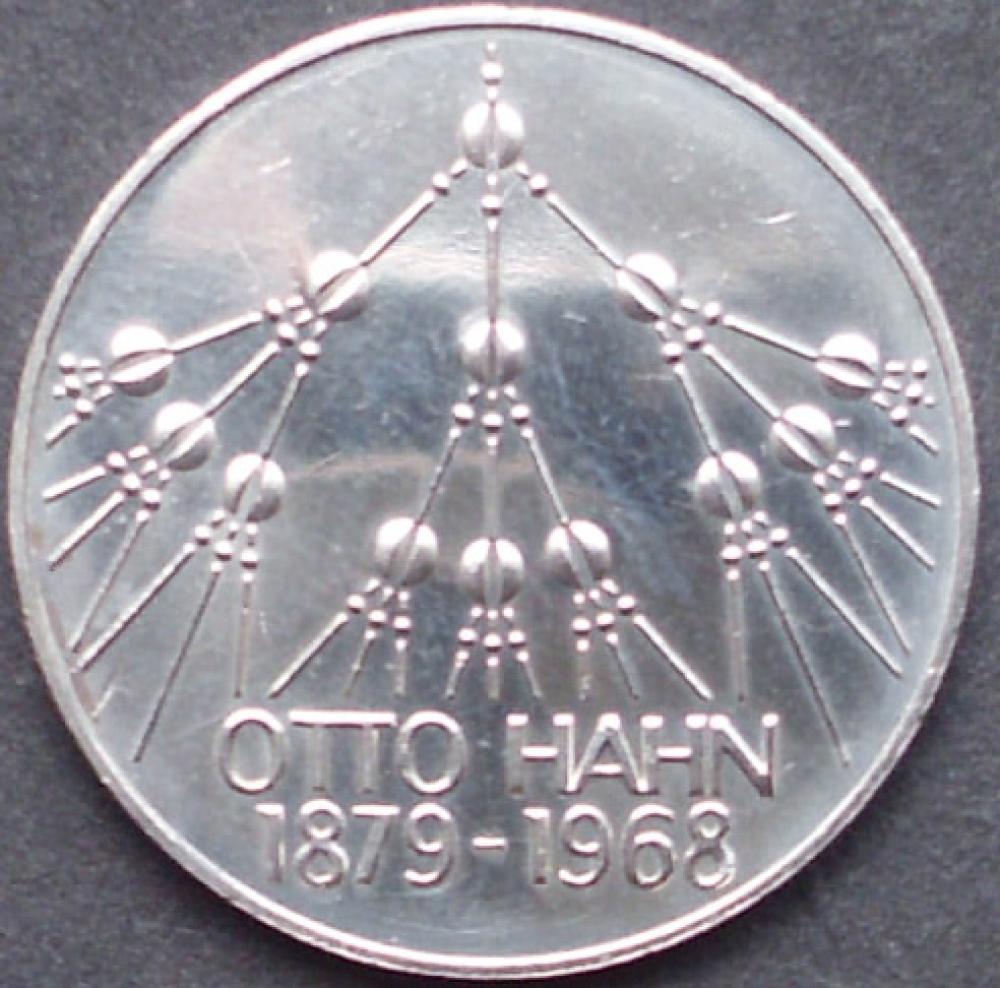 5 DM Münze Gedenkmünze 1979 „OTTO HAHN 1879–1968“