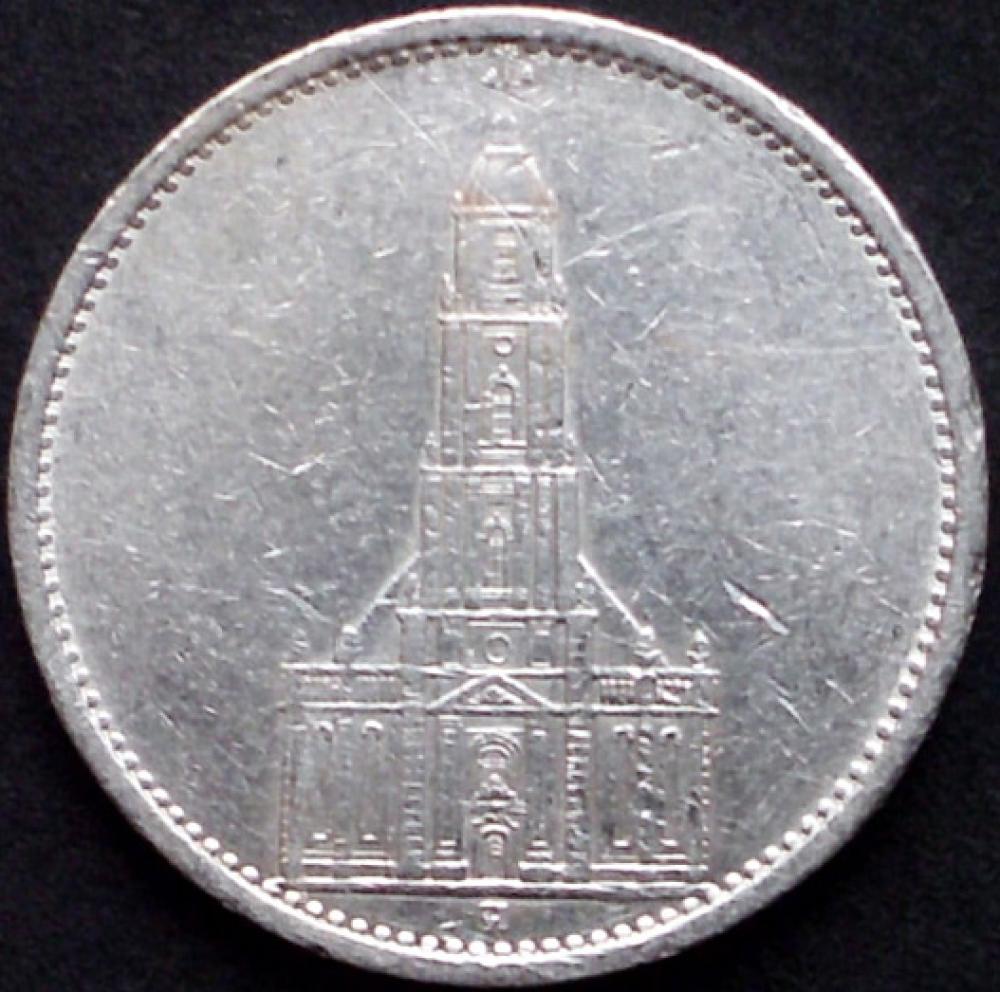 5 Reichsmark 1934 Deutsches Reich "Garnisonkirche Potsdam"