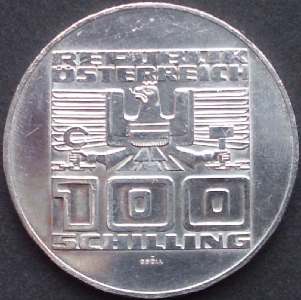 100 Schilling Münze 1975 Österreich Silber-Gedenkmünze "zweiten Republik aus den Jahren 1974 bis 1979"