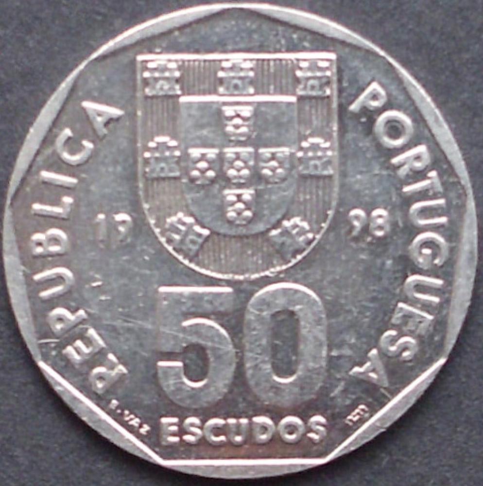 50 Escudos Münze 1998 Portugal