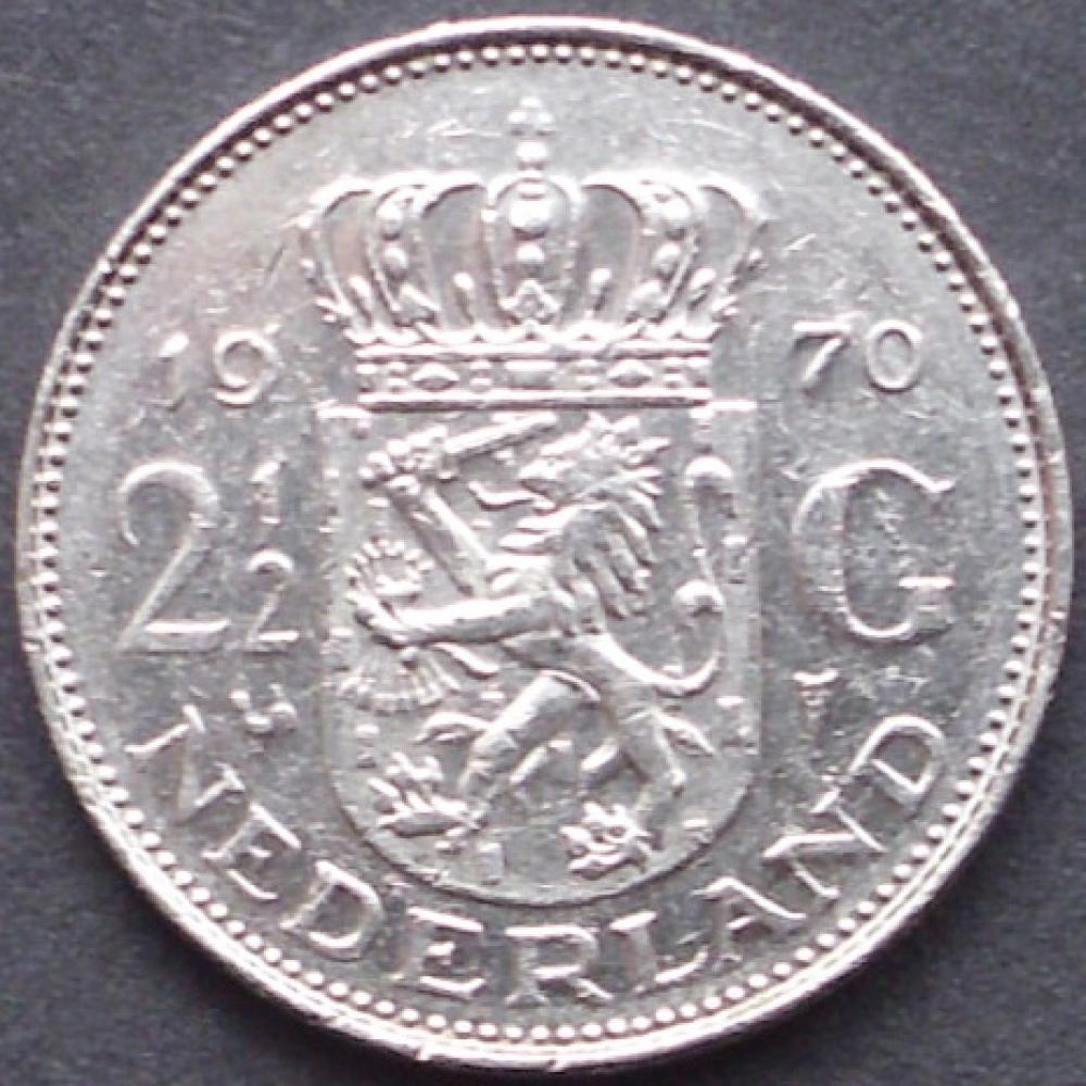 2½  niederländische Gulden 1970 (auch „Rijksdaalder“ genannt)