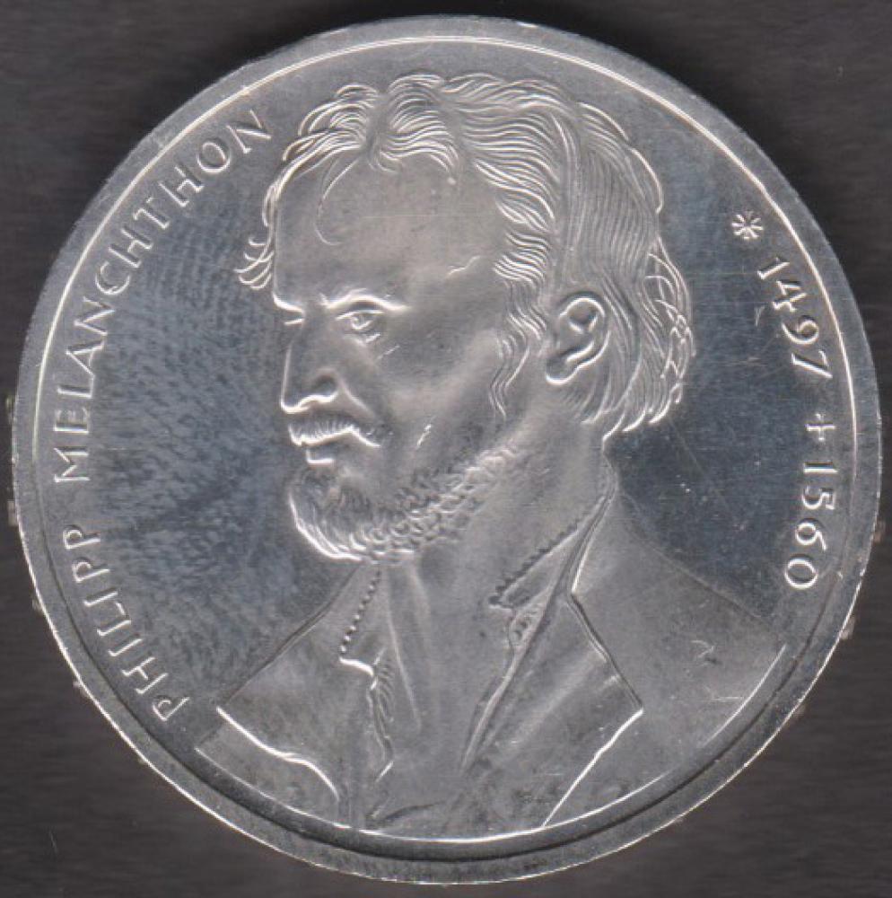 10 DM Münze Gedenkmünze 1997 "500. Geburtstages von Philipp Melanchthon"