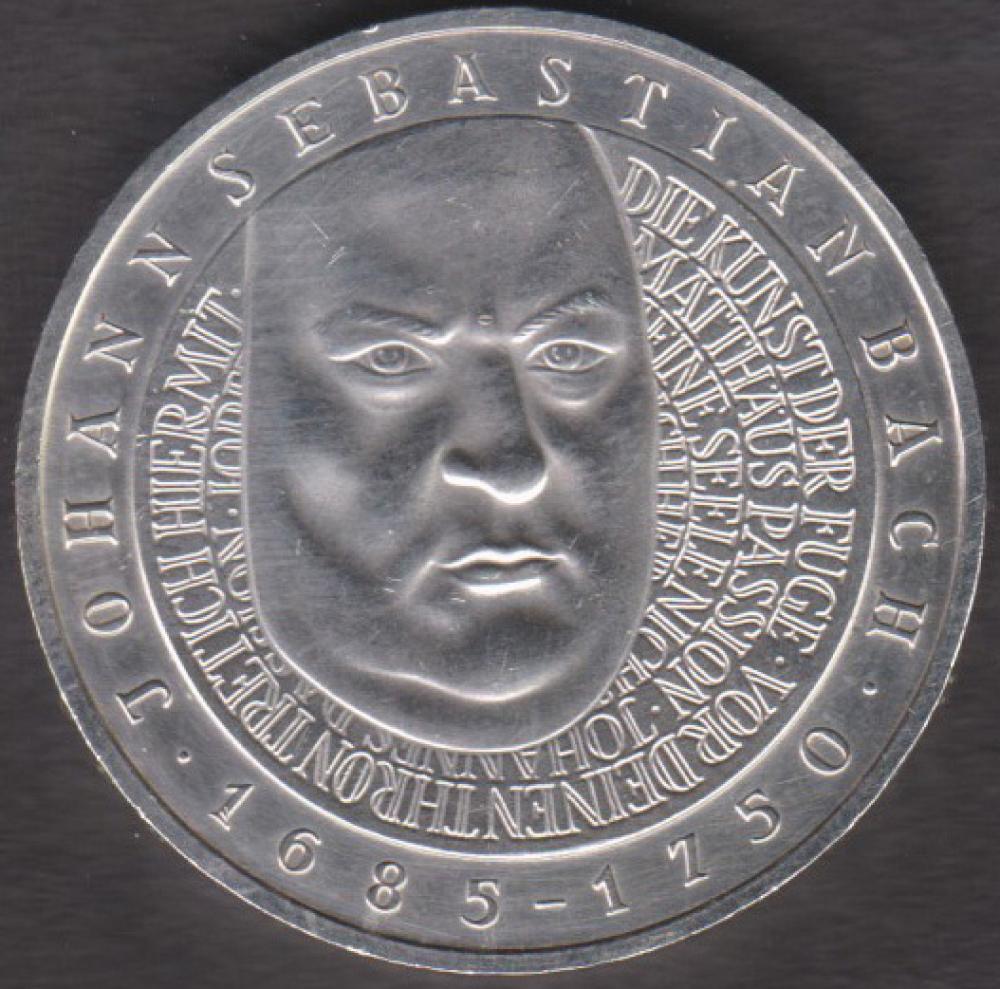 10 DM Münze Gedenkmünze 2000 "Johann Sebastian Bach"
