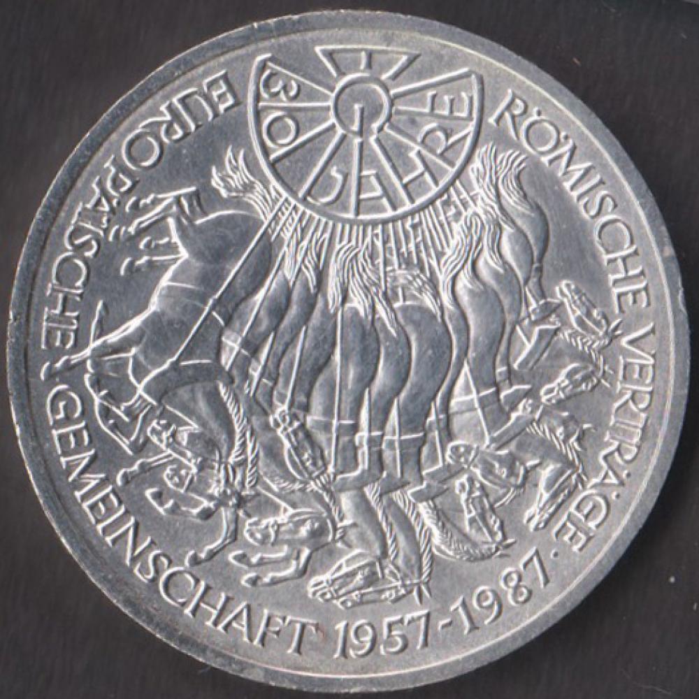 10 DM Münze Gedenkmünze 1987  "30 Jahre Römische Verträge“