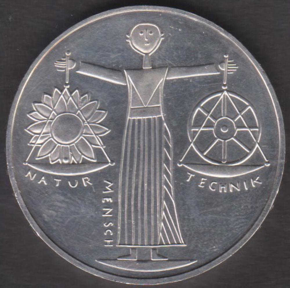 10 DM Münze Gedenkmünze 2000 "Zur Weltausstellung EXPO  2000"