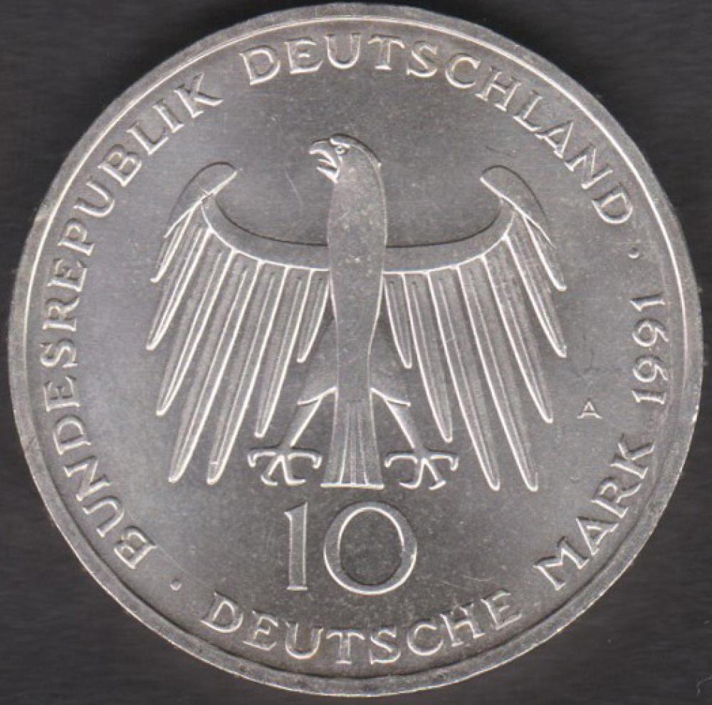 10 DM Münze Sondermünze 1991 "Brandenburger Tor"