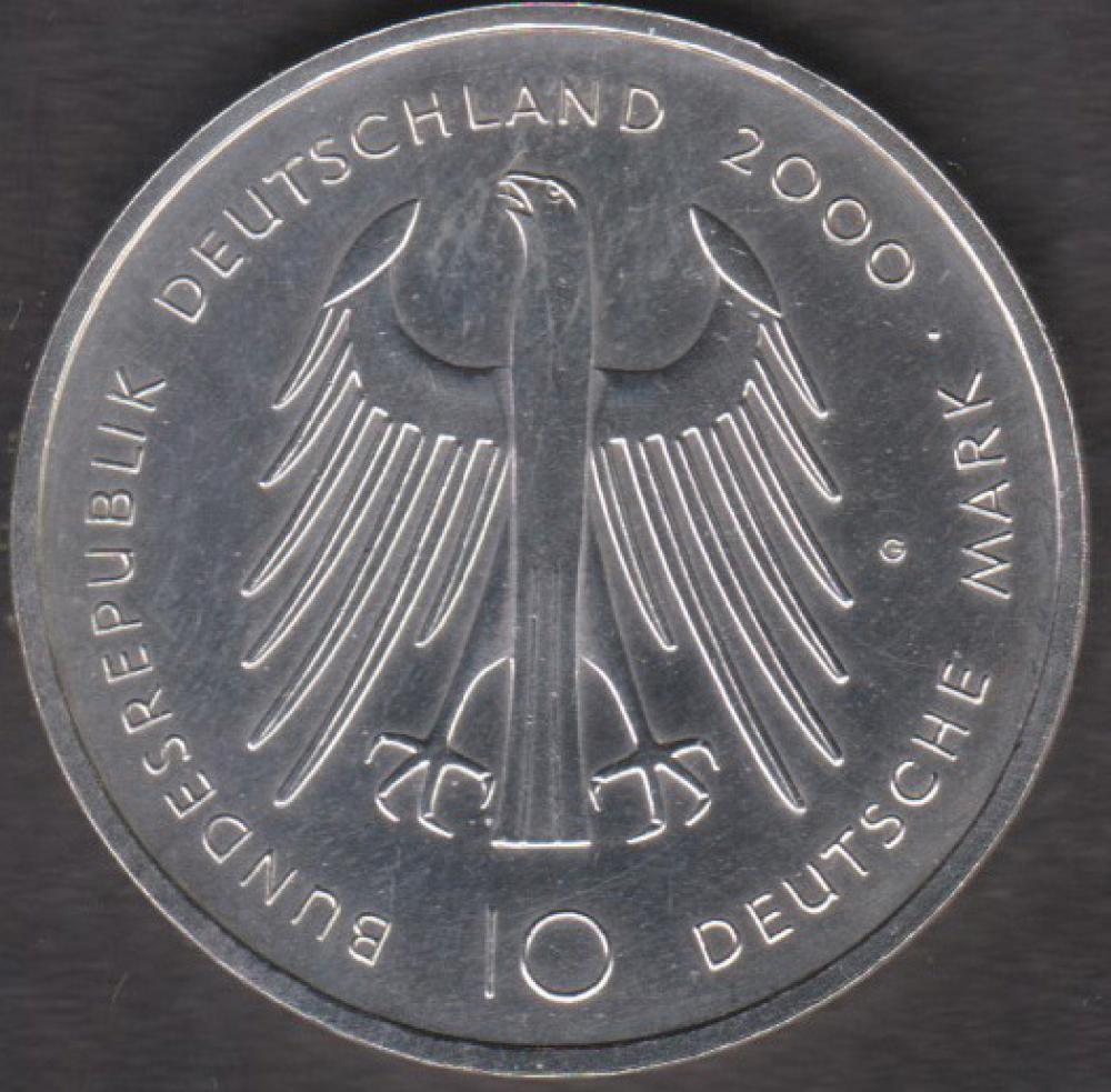 10 DM Münze Gedenkmünze 2000 „Kaiser Karl der Große – 1200 Jahre Dom zu Aachen“