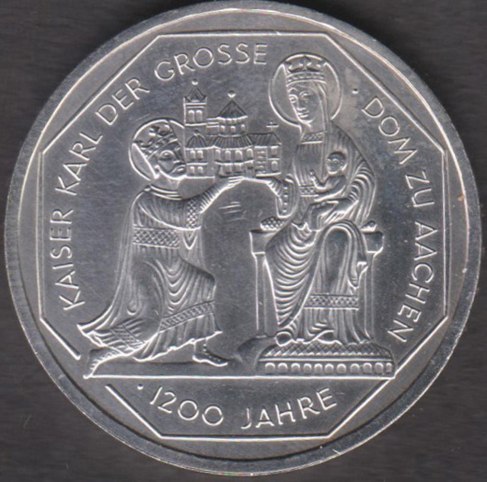 10 DM Münze Gedenkmünze 2000 „Kaiser Karl der Große – 1200 Jahre Dom zu Aachen“