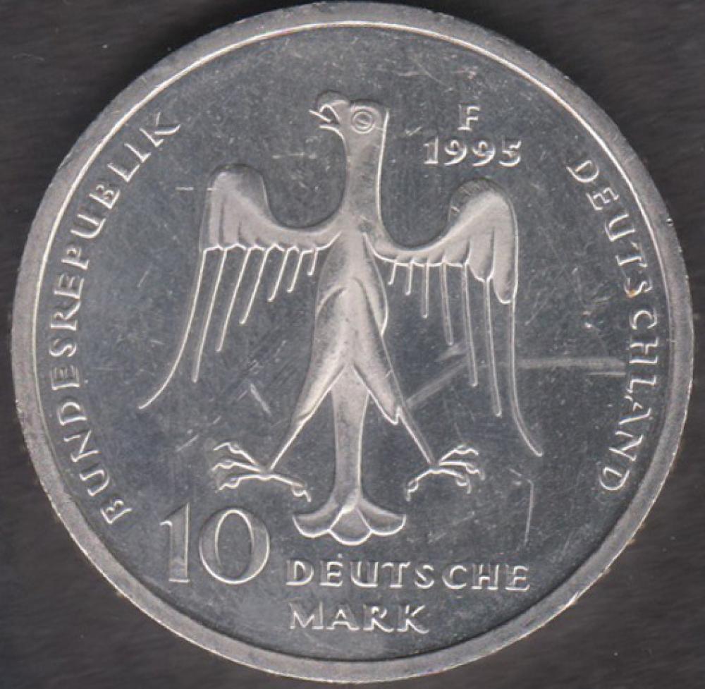 10 DM Münze Gedenkmünze 1995 "800. Todestag von Heinrich dem Löwen"