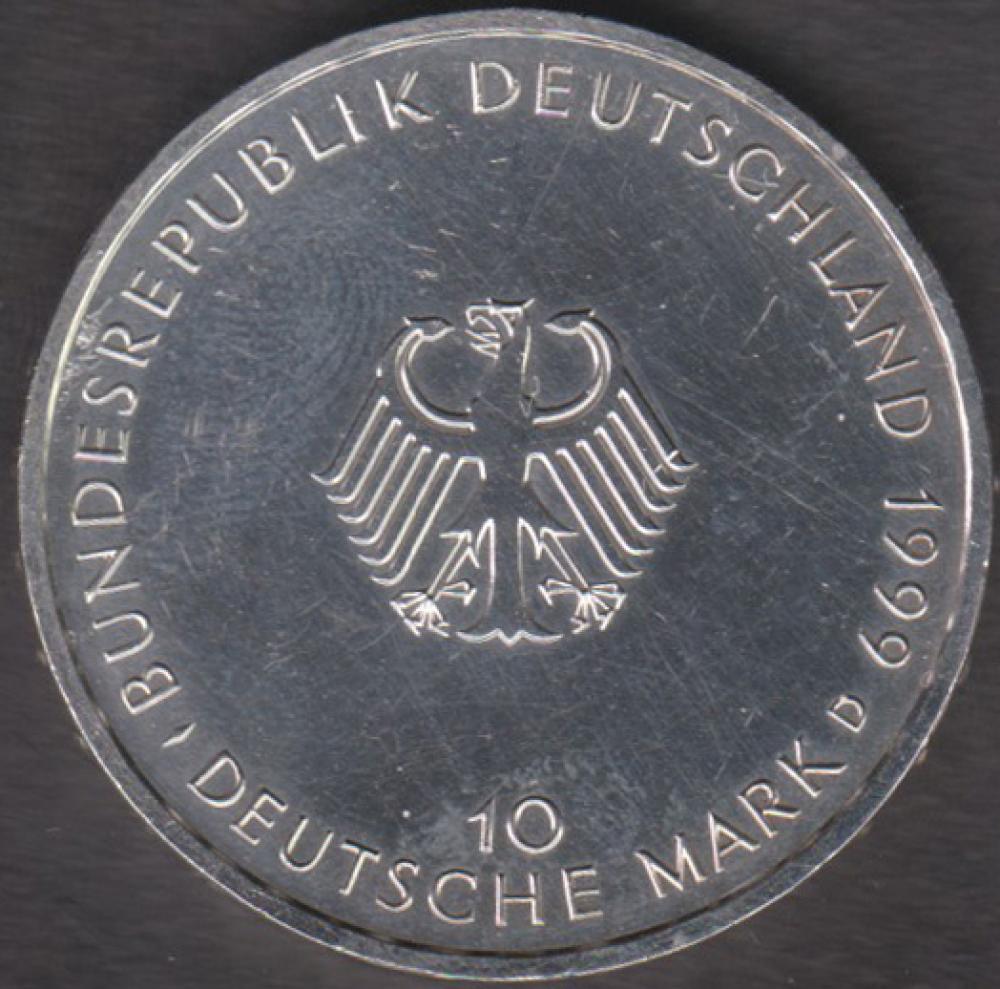 10 DM Münze Gedenkmünze 1999 „50 Jahre Grundgesetz der Bundesrepublik Deutschland“