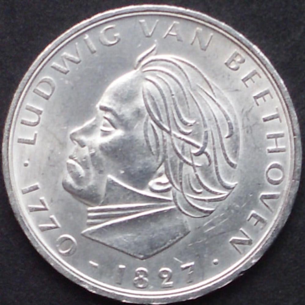 5 DM Münze Gedenkmünze 1970 "Ludwig van Beethoven"
