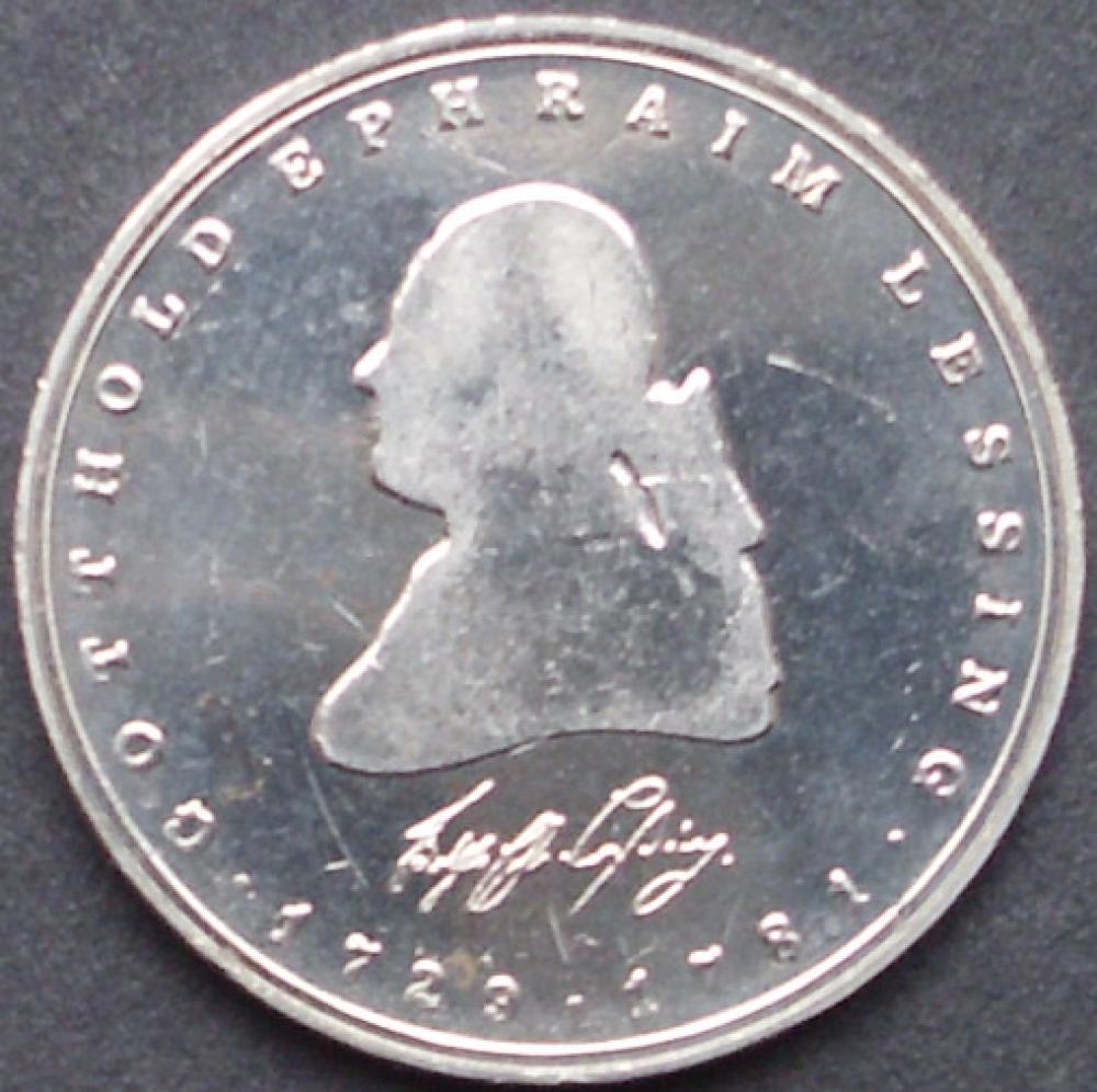 5 DM Münze Gedenkmünze 1981 "200. Todestag des Dichters Gotthold Ephraim Lessing"