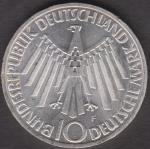 10 DM Münze Olympiade 1972 München Motiv „Strahlenspirale“