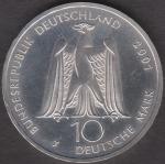 10 DM Münze Gedenkmünze 2001, Komponisten Albert Gustav Lortzing (1801–1851)