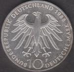 10 DM Münze Gedenkmünze 1988 "100. Todestag von Carl Zeiss"