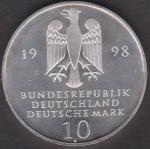 10 DM Münze Gedenkmünze1998 "300 Jahre Franckesche Stiftungen“