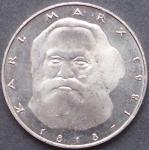 5 DM Münze Gedenkmünze 1983 "100. Todestag von Karl Marx"