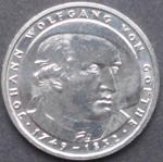5 DM Münze Gedenkmünze 1982 "150. Todestag von Johann Wolfgang von Goethe"