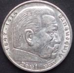 5 Reichsmark 1936 Deutsches Reich 1936 "Porträt von Paul von Hindenburg (1847–1934)"